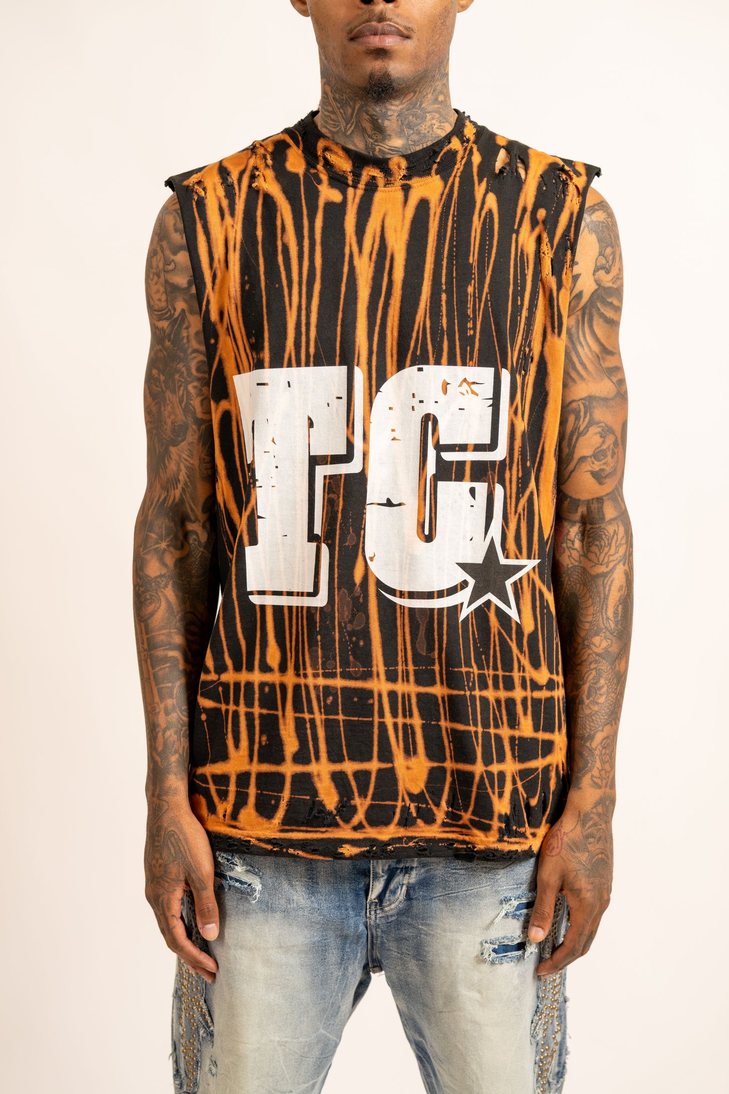 Bleached TC Muscle Tee