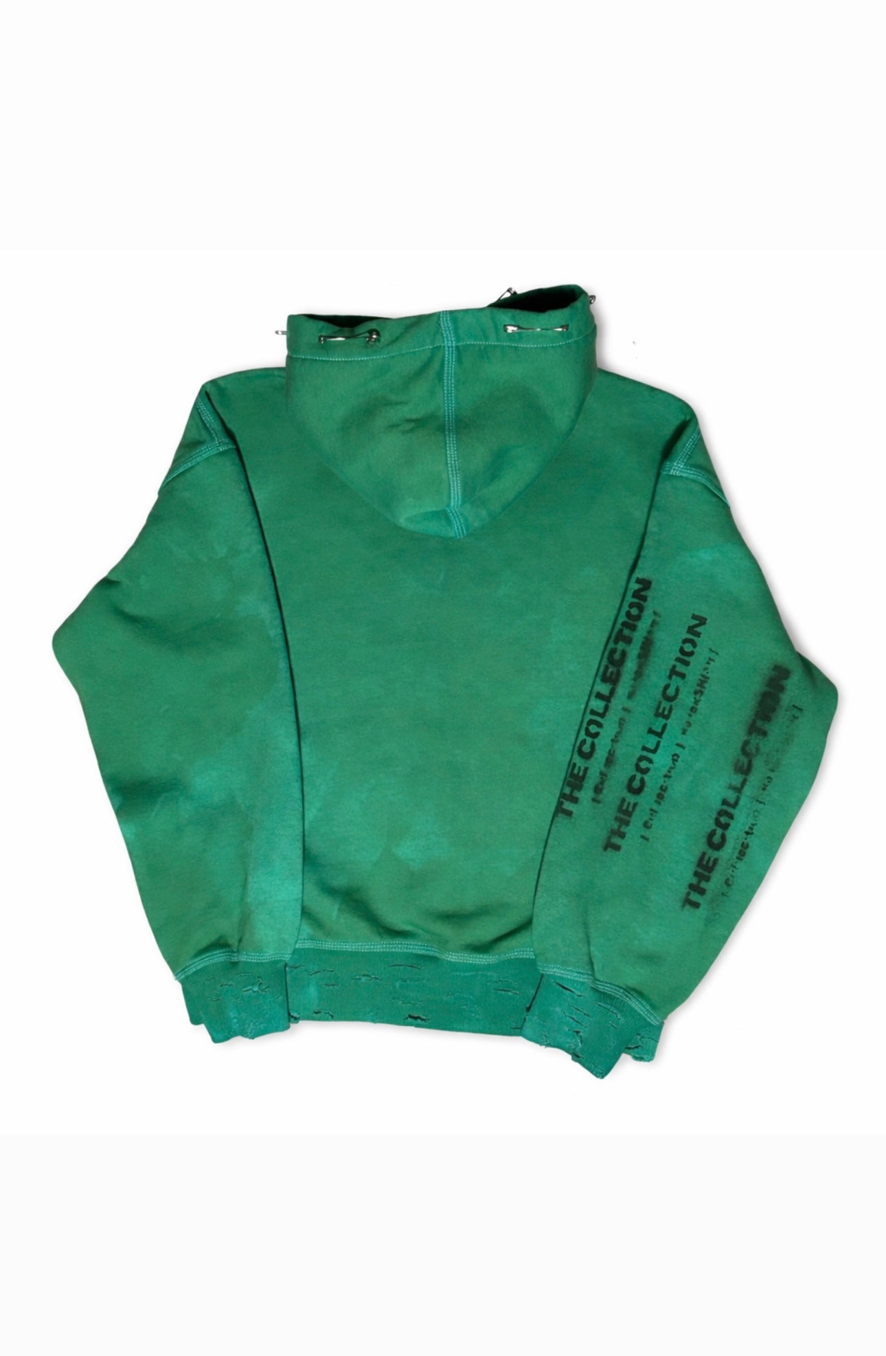 Green THE BAD GUY Double Zip Hoodie /// 1 of 1