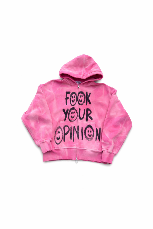 Pink FYO Double Zip Hoodie /// 1 of 1